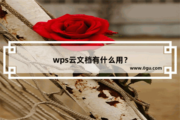 wps云文档有什么用？