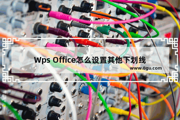 Wps Office怎么设置其他下划线