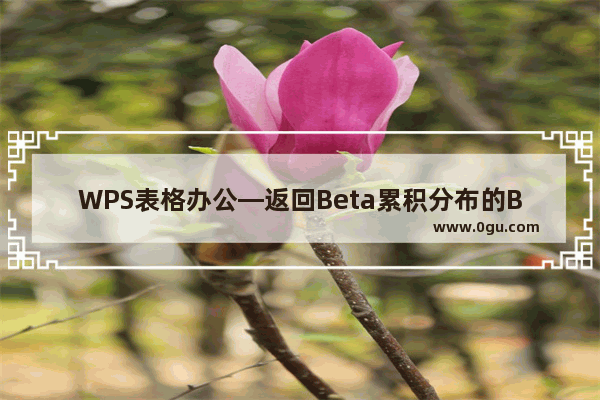 WPS表格办公—返回Beta累积分布的BETADIST 函数