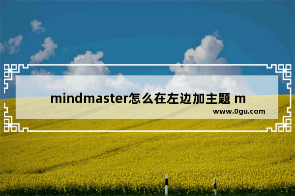 mindmaster怎么在左边加主题 mindmaster在左边添加主题的方法