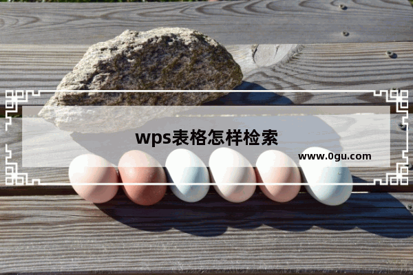 wps表格怎样检索