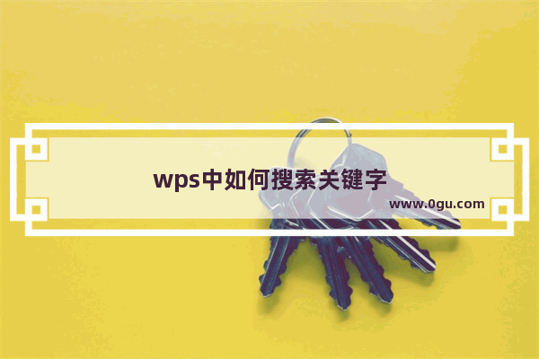 wps中如何搜索关键字