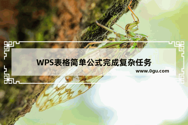 WPS表格简单公式完成复杂任务