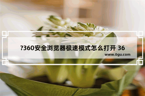 ?360安全浏览器极速模式怎么打开 360安全浏览器设置极速模式的方法教程