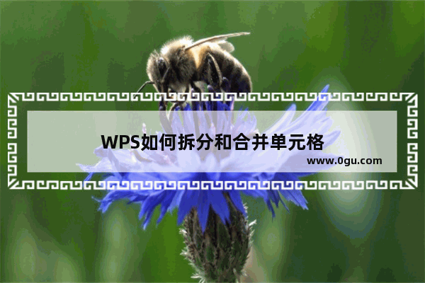 WPS如何拆分和合并单元格