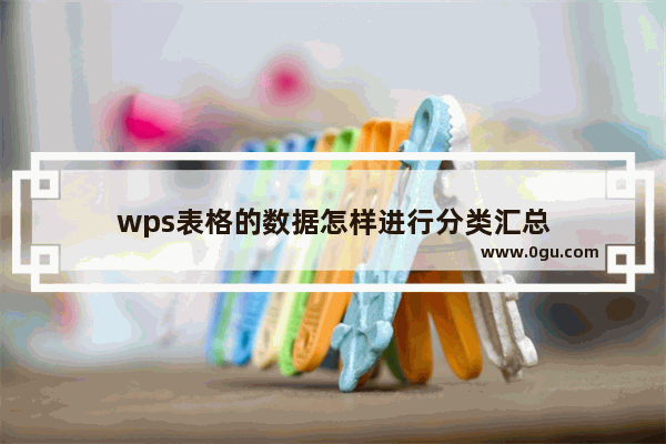 wps表格的数据怎样进行分类汇总