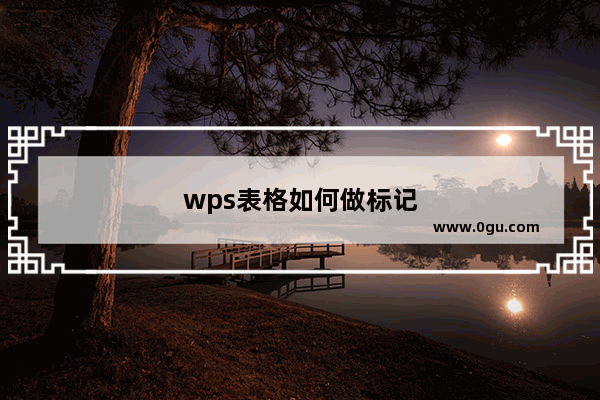 wps表格如何做标记