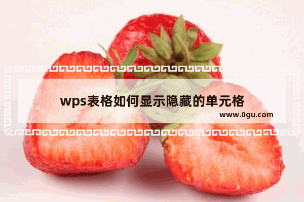 wps表格如何显示隐藏的单元格