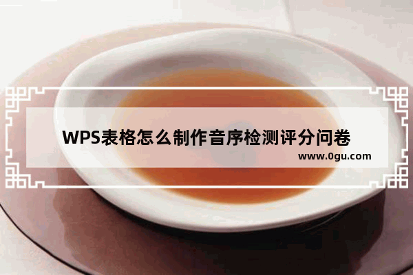 WPS表格怎么制作音序检测评分问卷