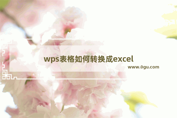 wps表格如何转换成excel