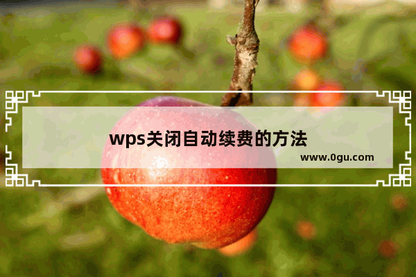 wps关闭自动续费的方法