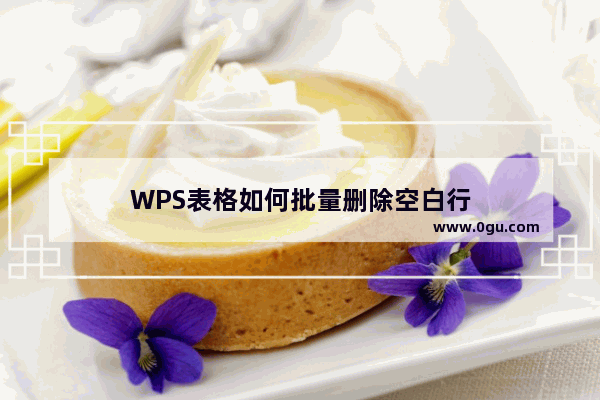 WPS表格如何批量删除空白行