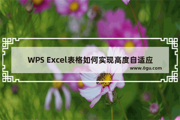 WPS Excel表格如何实现高度自适应