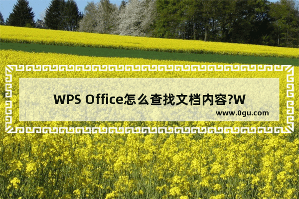 WPS Office怎么查找文档内容?WPS Office查找文档内容教程