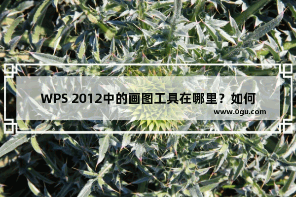 WPS 2012中的画图工具在哪里？如何在WPS中画图？