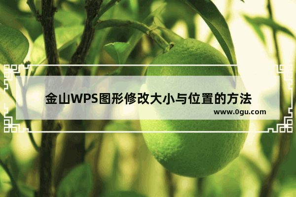 金山WPS图形修改大小与位置的方法