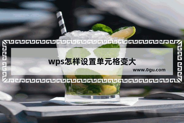 wps怎样设置单元格变大