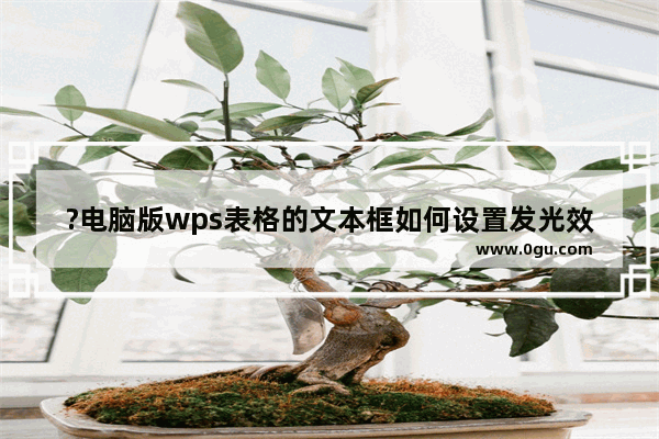 ?电脑版wps表格的文本框如何设置发光效果