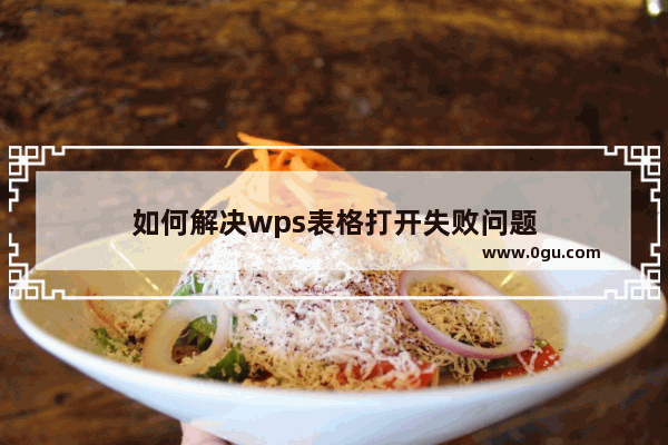 如何解决wps表格打开失败问题