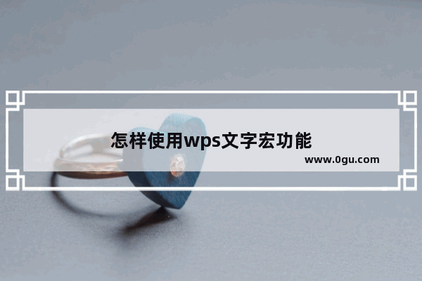 怎样使用wps文字宏功能