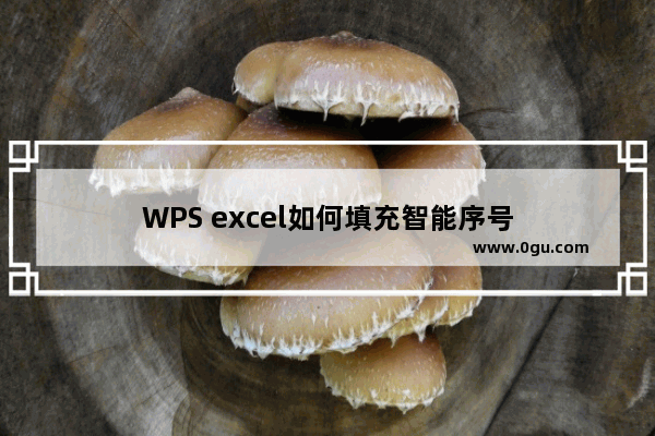 WPS excel如何填充智能序号