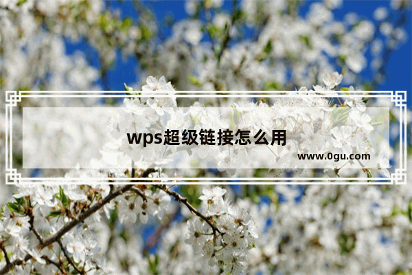 wps超级链接怎么用