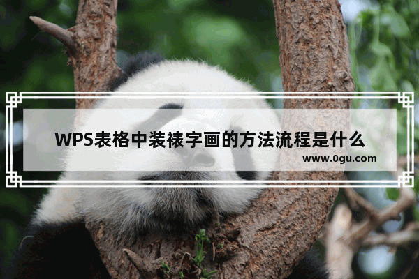 WPS表格中装裱字画的方法流程是什么