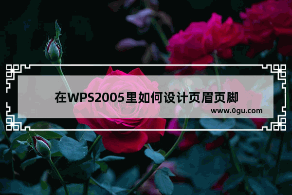 在WPS2005里如何设计页眉页脚