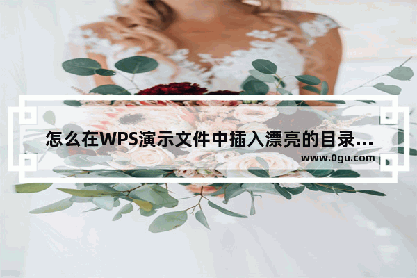 怎么在WPS演示文件中插入漂亮的目录大纲