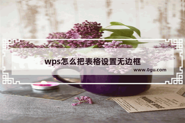 wps怎么把表格设置无边框