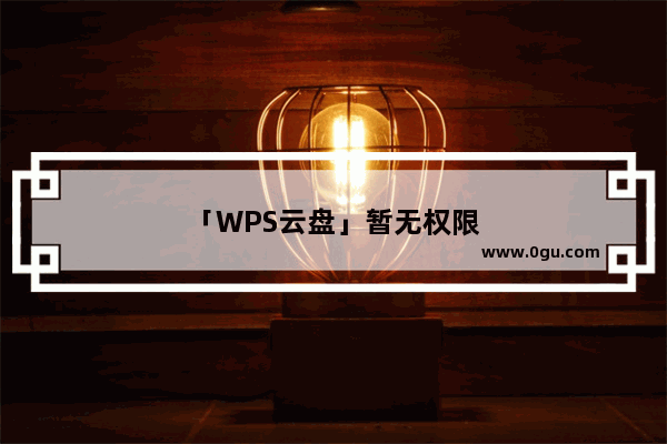 「WPS云盘」暂无权限