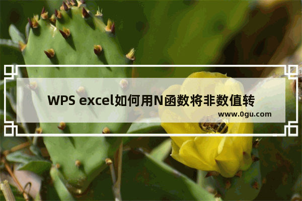 WPS excel如何用N函数将非数值转换成数值