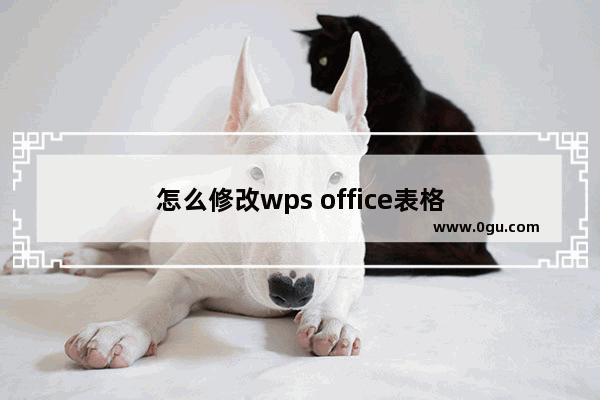 怎么修改wps office表格