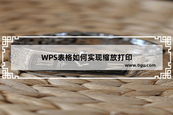 WPS表格如何实现缩放打印