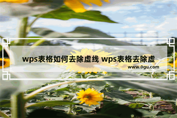 wps表格如何去除虚线 wps表格去除虚线方法