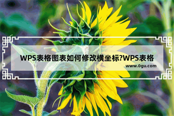 WPS表格图表如何修改横坐标?WPS表格图表修改横坐标方法