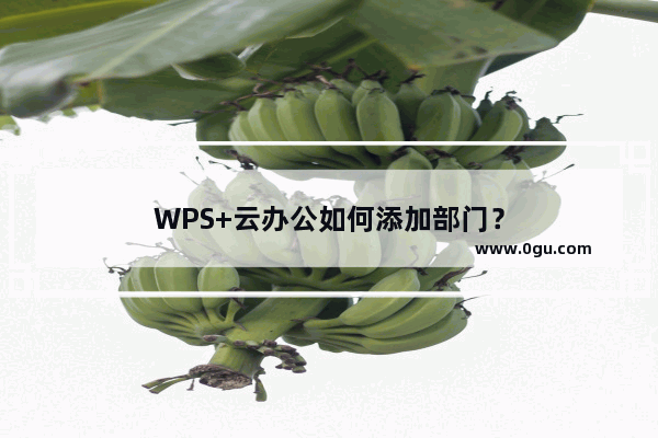 WPS+云办公如何添加部门？