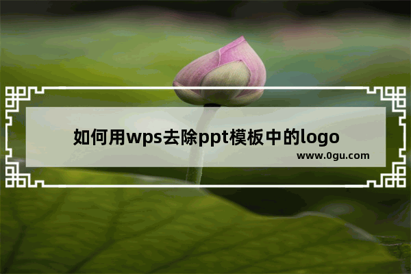 如何用wps去除ppt模板中的logo