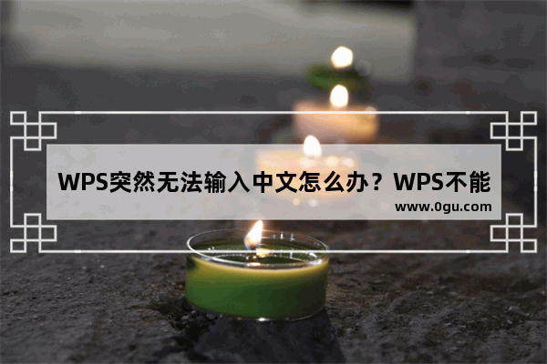 WPS突然无法输入中文怎么办？WPS不能输入汉字解决方法