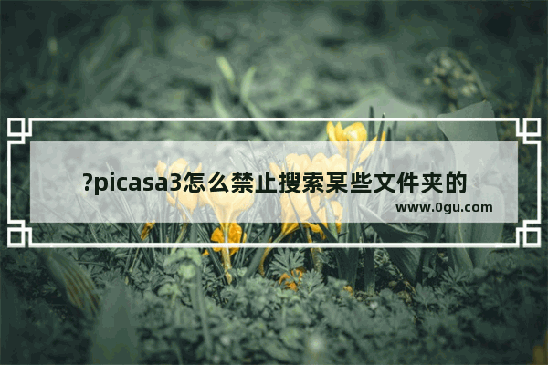 ?picasa3怎么禁止搜索某些文件夹的图片 ?picasa3不搜索某些文件夹的图片方法