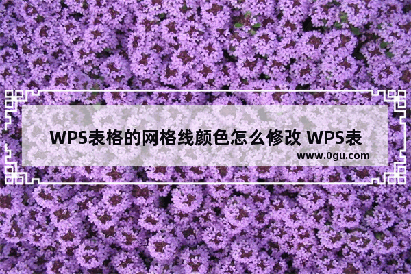 WPS表格的网格线颜色怎么修改 WPS表格的网格线颜色修改教学