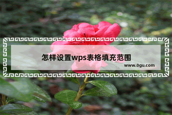 怎样设置wps表格填充范围