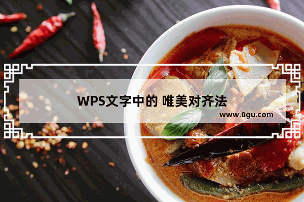 WPS文字中的 唯美对齐法