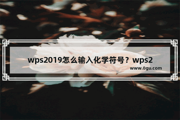 wps2019怎么输入化学符号？wps2019输入化学符号方法