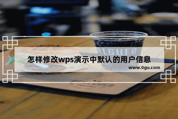 怎样修改wps演示中默认的用户信息