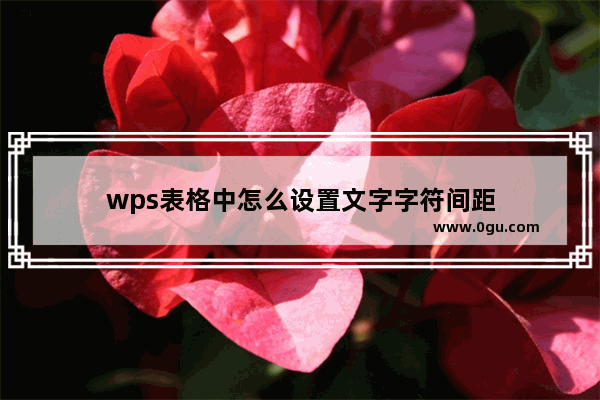 wps表格中怎么设置文字字符间距