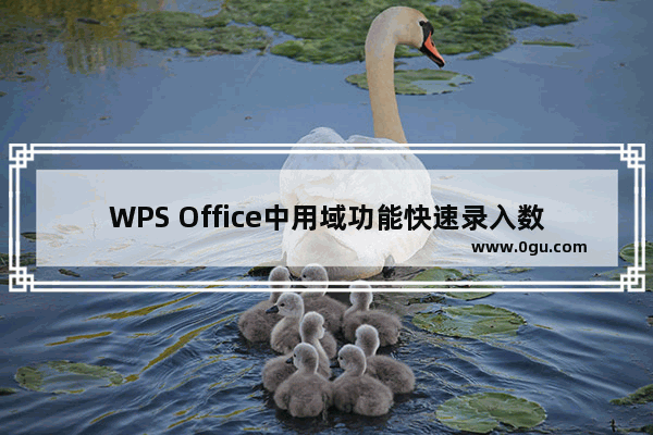 WPS Office中用域功能快速录入数学公式