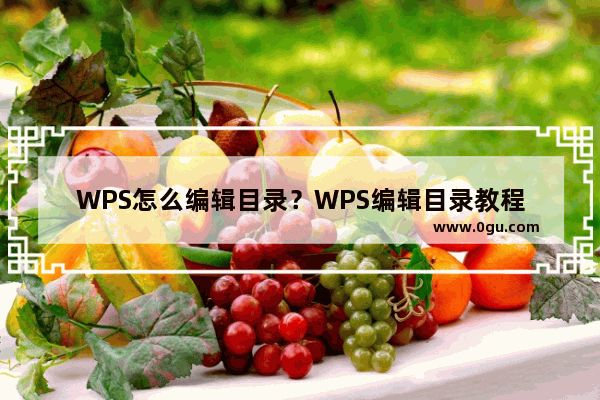 WPS怎么编辑目录？WPS编辑目录教程