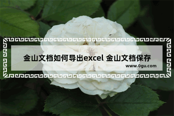 金山文档如何导出excel 金山文档保存excel文件步骤