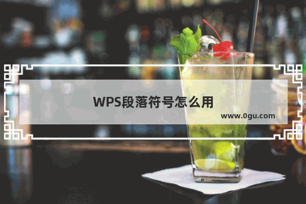 WPS段落符号怎么用